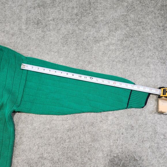 Celtic Country Mens XL Irish Ireland Acrylic Knit Green V Neck Varsity Sweater - Picture 9 of 13